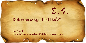 Dobrovszky Ildikó névjegykártya