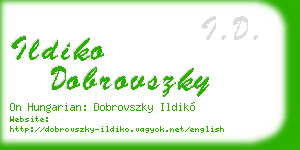 ildiko dobrovszky business card